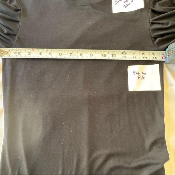 FRAME PUFF SLEEVE BLACK TOP SIZE XS - Picture 9 of 11